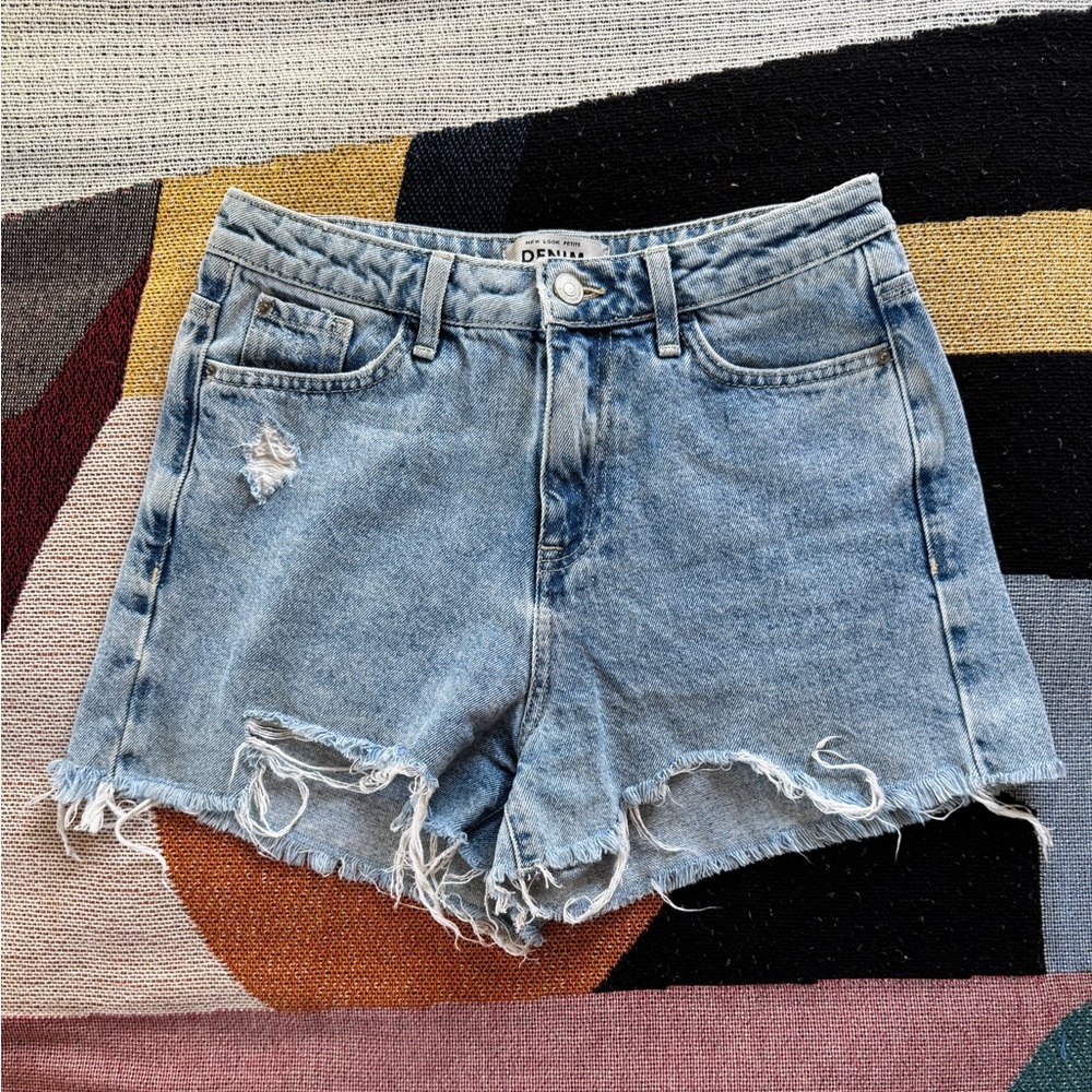 Distressed Denim Shorts